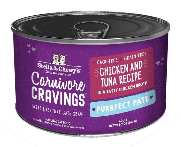 Stella & Chewy's Carnivore Cravings Purrfect Pate Chicken & Tuna Pate Recipe in Broth Wet Cat Food
