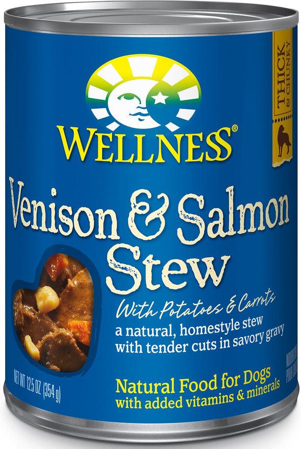 Wellness Grain Free Natural Venison & Salmon Stew with Potato and Carrots Wet Canned Dog Food