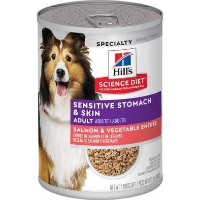 Hill's Science Diet Adult Sensitive Stomach & Skin Salmon & Vegetable Entrée Wet Food for Dogs
