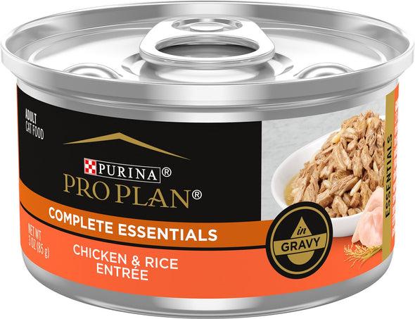 Purina Pro Plan Complete Essentials Chicken & Rice Entree in Gravy Canned Cat Food