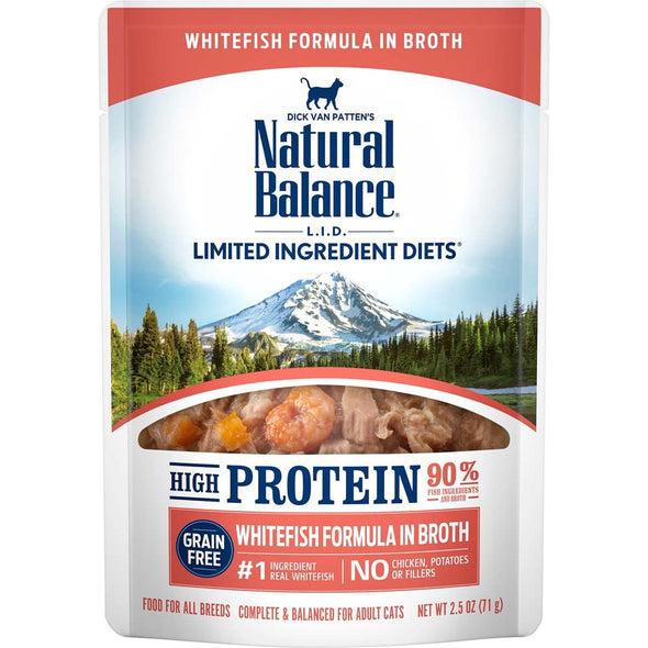 Natural Balance L.I.D. Limited Ingredient Diets High Protein Whitefish Formula in Broth Wet Cat Food