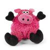goDog Checkers Sitting Pig with Chew Guard Technology Durable Plush Dog Toy