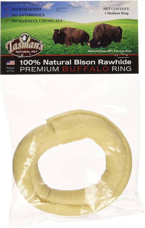 Tasman's Natural Pet Bison Rawhide Ring