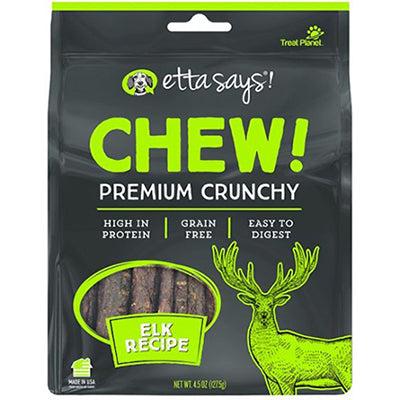 Etta Says Chew! Premium Cruchy Chews for Dogs Elk