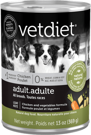 Vetdiet Chicken & Vegetables Formula Adult Canned Dog Food