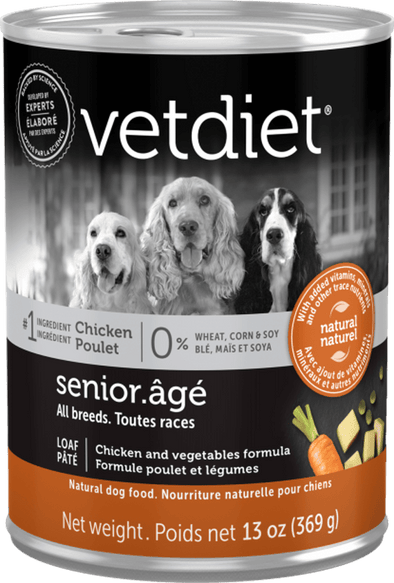 Vetdiet Chicken & Vegetables Formula Senior Canned Dog Food