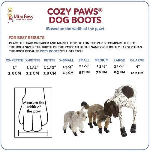 Ultra Paws Cozy Paws Grey Indoor Boots for Dogs