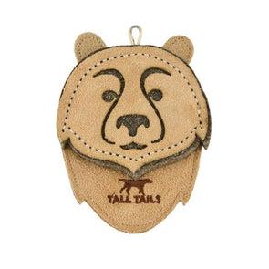 Tall Tails Natural Leather Bear Dog Toy