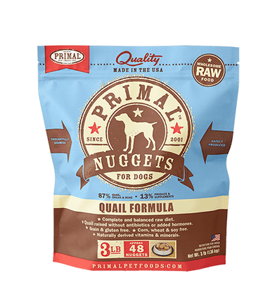 Primal Canine Quail Formula Nuggets For Dogs
