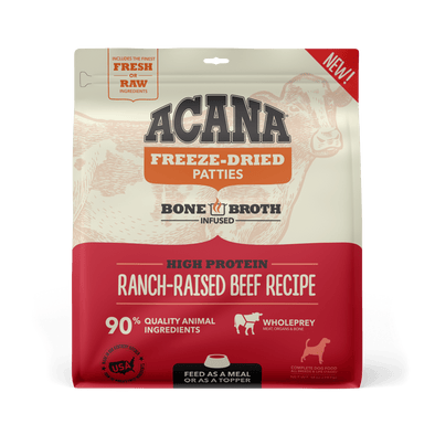 Acana Freeze-Dried Food Ranch-Raised Beef Recipe Patties for Dogs