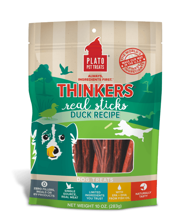 Plato Thinkers Duck Meat Stick Dog Treats