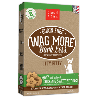 Cloud Star Wag More Bark Less Itty Bitty Grain-Free Chicken & Sweet Potato Biscuits
