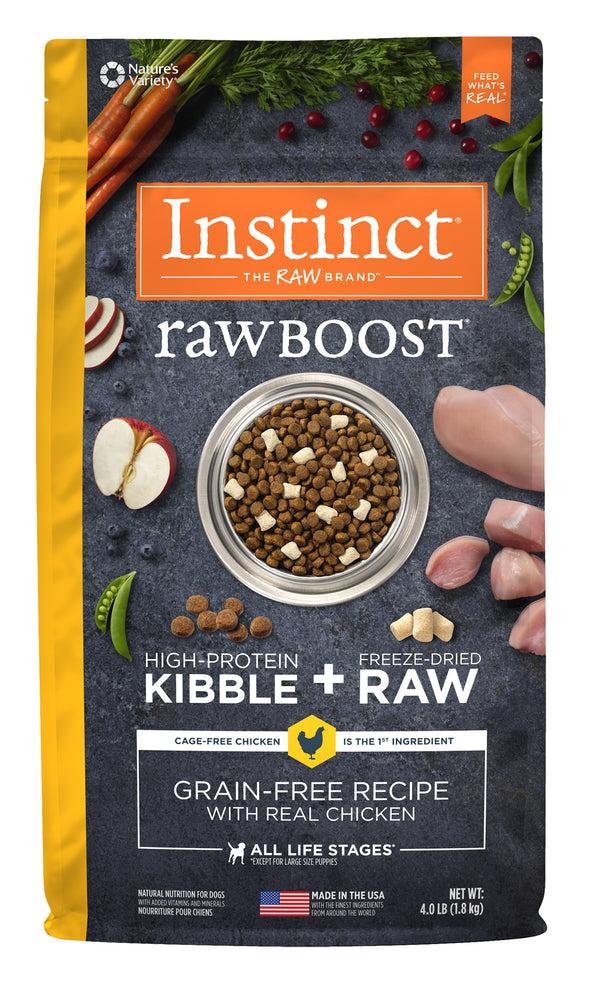 Instinct Raw Boost Grain Free Recipe with Real Chicken Natural Freeze-Dried Raw + Kibble Dry Dog Food