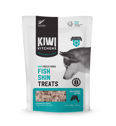 Kiwi Kitchens Raw Freeze-Dried Fish Skin Treats for Dogs