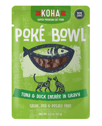Koha Poké Bowl Tuna & Duck Entrée in Gravy Wet Cat Food Pouch