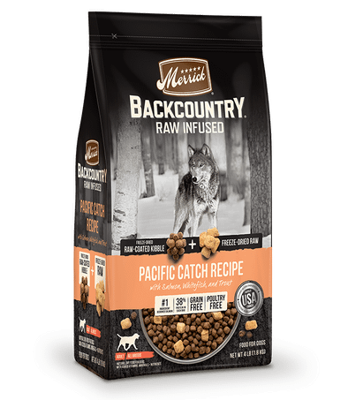 Merrick Backcountry Raw Infused Grain Free Pacific Catch Recipe Freeze-Dried Raw Coated Kibble + Freeze-Dried Raw Dry Dog Food