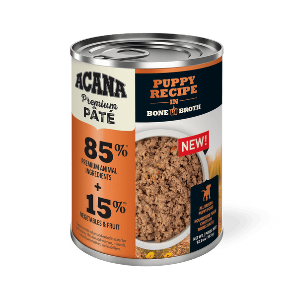 Acana Premium Puppy Recipe Grain Free Pate in Bone Broth for Dogs
