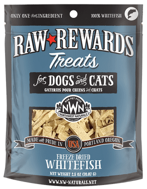 Northwest Naturals Raw Rewards Freeze-Dried Raw Whitefish Treats for Cats & Dogs