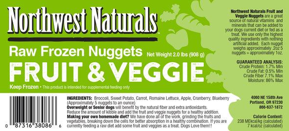 Northwest Naturals Frozen Veggie & Fruit Nuggets Dog Treats