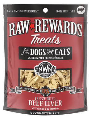 Northwest Naturals Raw Rewards Freeze-Dried Raw Beef Liver Treats for Cats & Dogs