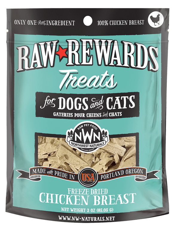 Northwest Naturals Raw Rewards Freeze-Dried Raw Chicken Breast Treats for Cats & Dogs