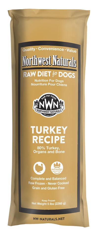 Northwest Naturals Frozen Turkey Dog Food Chub