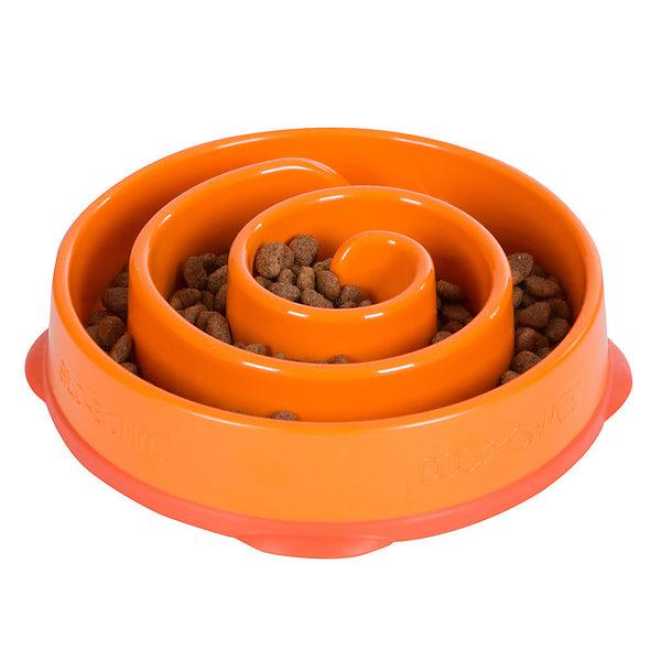 Outward Hound Fun Feeder Slo-Bowl Feeder for Dogs in Orange