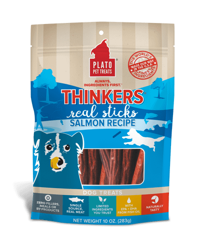 Plato Thinkers Salmon Meat Stick Dog Treats