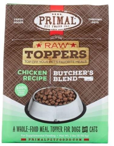 Primal Chicken Butcher's Blend Raw Frozen Topper for Dogs