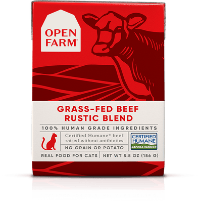 Open Farm Grain Free Grass Fed Beef Recipe Rustic Blend Single Wet Cat Food