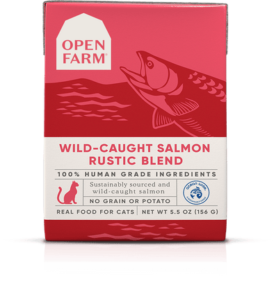Open Farm Grain Free Wild Caught Salmon Recipe Rustic Blend Single Wet Cat Food