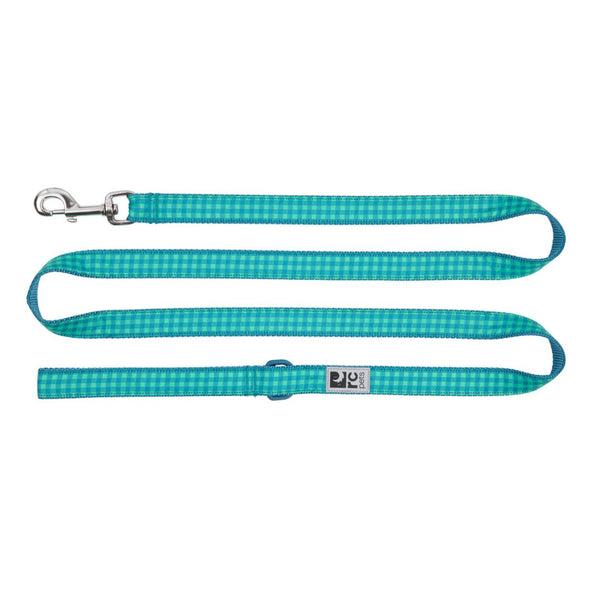 RC Pet Leash for Dogs in Green Gingham Pattern