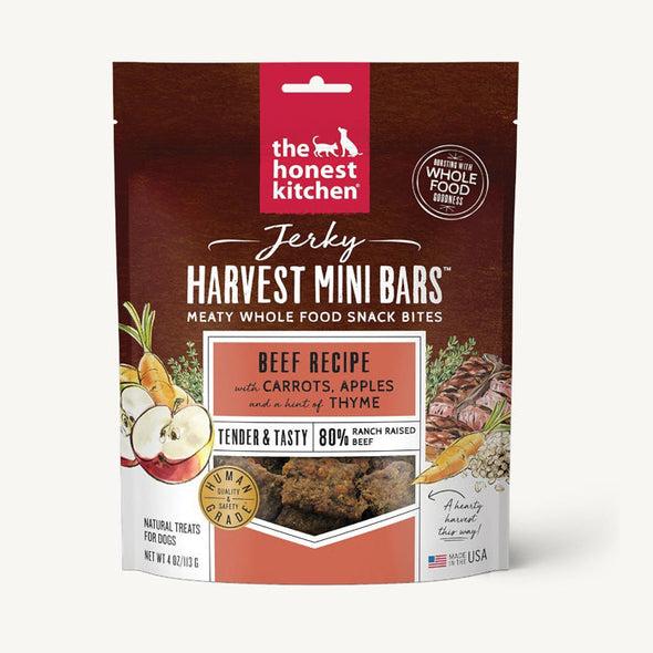 The Honest Kitchen Jerky Harvest Mini Bars Beef Recipe with Carrots & Apples for Dogs