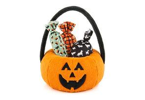 P.L.A.Y. Halloween Pumpkin Basket - with 3 pcs of Squeaker-filled Candies Toy for Dogs