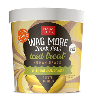 Cloud Star Wag More Bark Less Iced Treat With Natural Banana Treats for Dogs