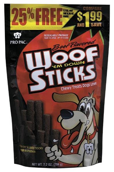 Pro Pac Beef Flavored Woof Em Down Sticks