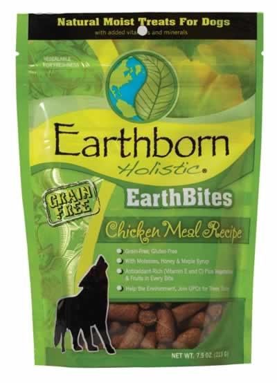 Earthborn Holistic EarthBites Grain Free Chicken Meal Recipe Moist Treats for Dogs