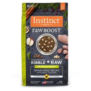 Instinct Healthy Weight Grain-Free Chicken Recipe High Protein Kibble + Freeze-Dried Raw Dry Dog Food
