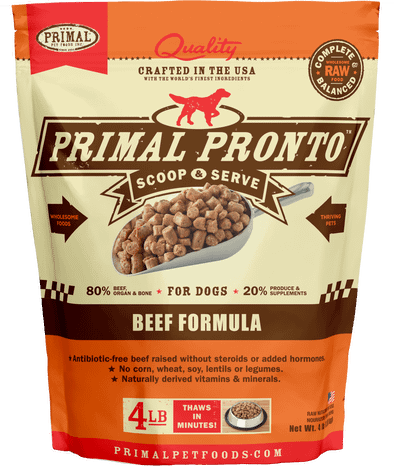 Primal Pronto Raw Frozen Beef Formula For Dogs