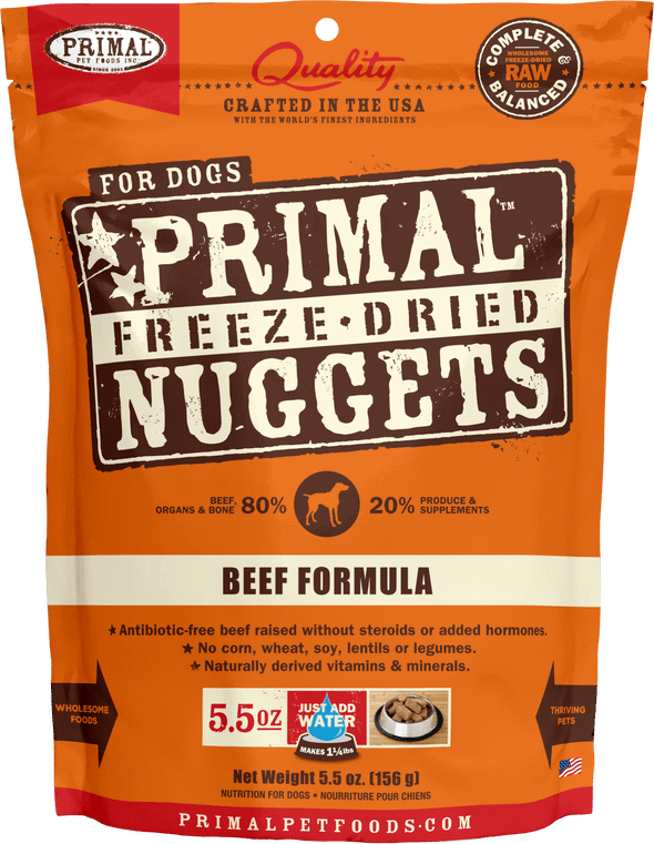 Primal Freeze Dried Nuggets Grain Free Beef Formula Dog Food