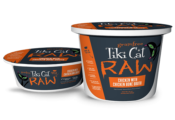 Tiki Cat Raw Chicken with Chicken Bone Broth Frozen Cat Food